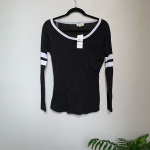 NWT Ultra Flirt Black Race Stripe Long Sleeve ⚡️